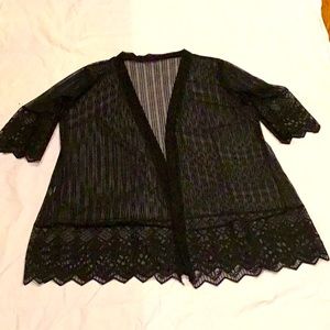 NEW Large Black Lace Cover Up/Kimono